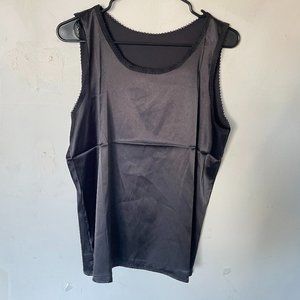 Women's Black Satin Tank - Size Large